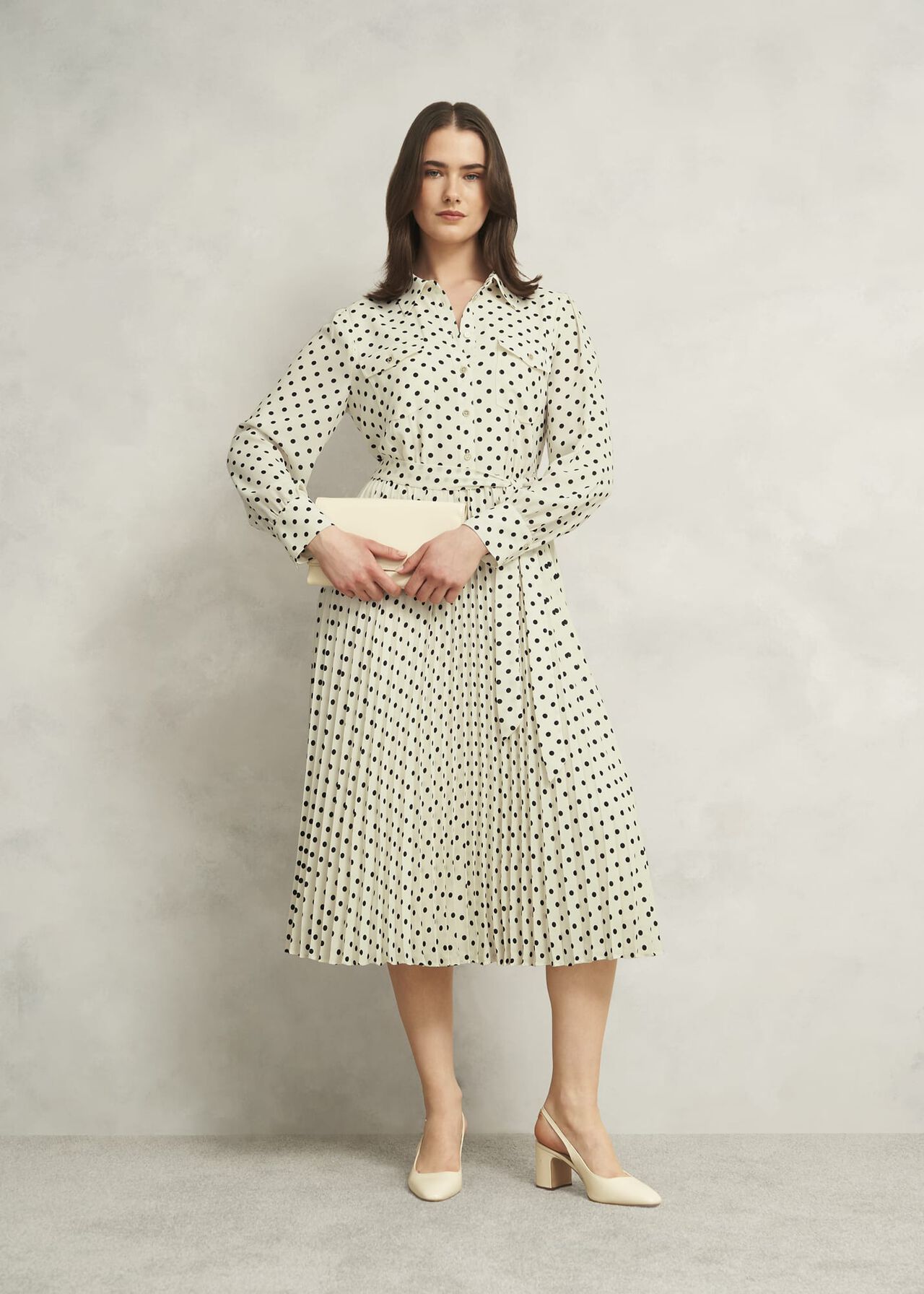 Larina Dress, Ivory Navy, hi-res