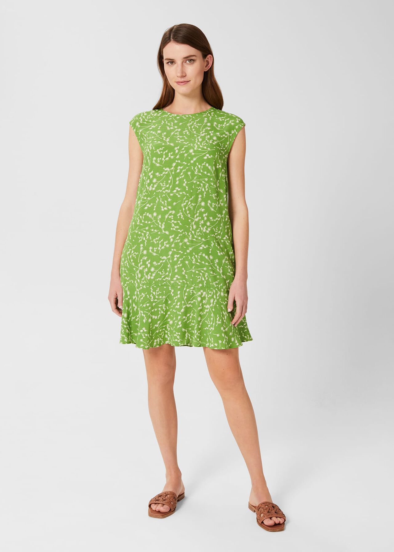 Catalina A Line Dress, Lime Green Ivry, hi-res