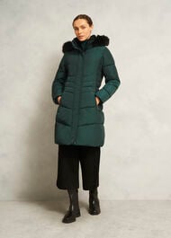 Petite Jaymie Puffer Coat, Ponderosa Green, hi-res
