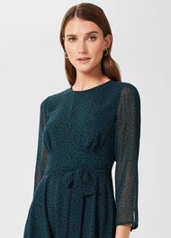 Mimi Printed Dress, Pine Green, hi-res