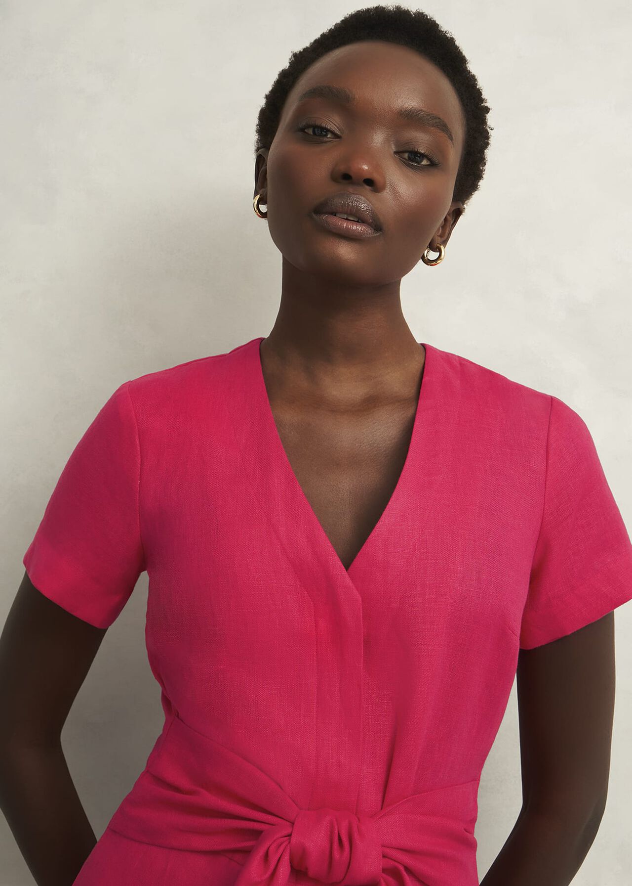 Aliya Linen Jumpsuit, Zinnia Pink, hi-res