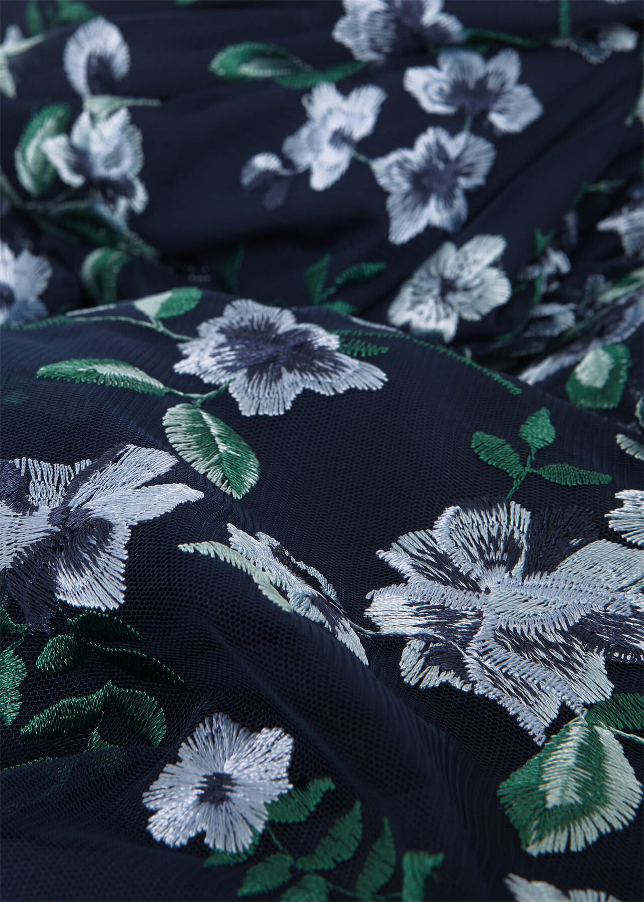 Petite Tia Embroidered Dress, Pale Blue Multi, hi-res