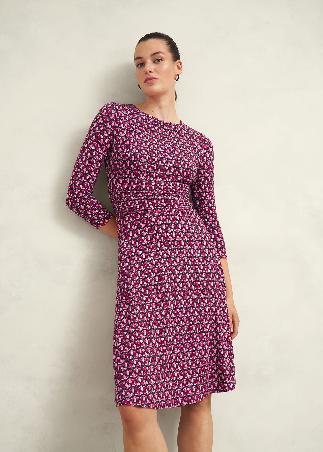 Bayview Jersey Dress, Pink Multi, hi-res