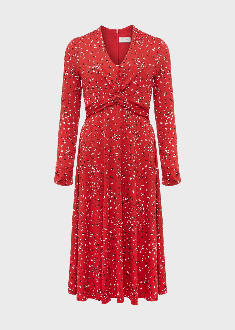 Anoushka Jersey Dress, Red Multi, hi-res