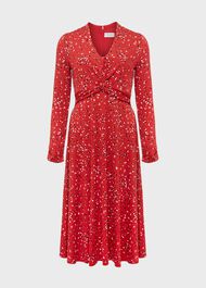 Anoushka Jersey Dress, Red Multi, hi-res