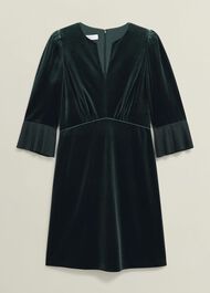 Violet Velvet Dress, Evergreen, hi-res
