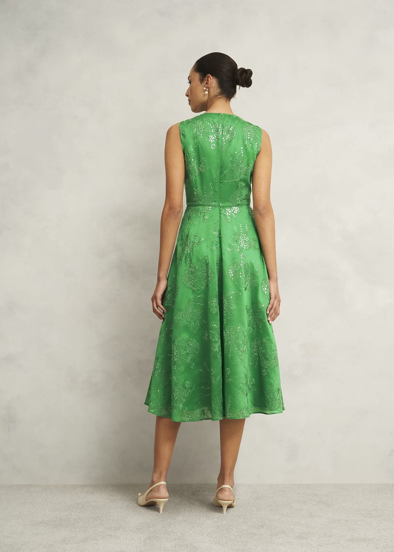Rachel Embroidered Dress, Cilantro Green, hi-res