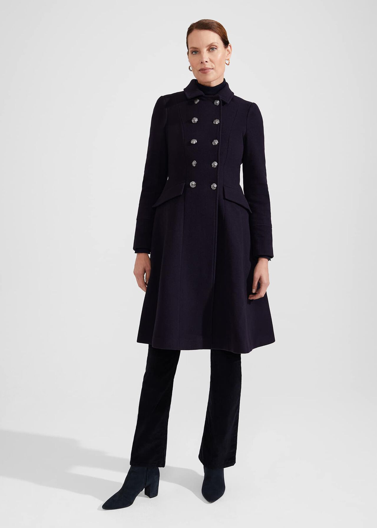 Clarisse Coat, Navy, hi-res