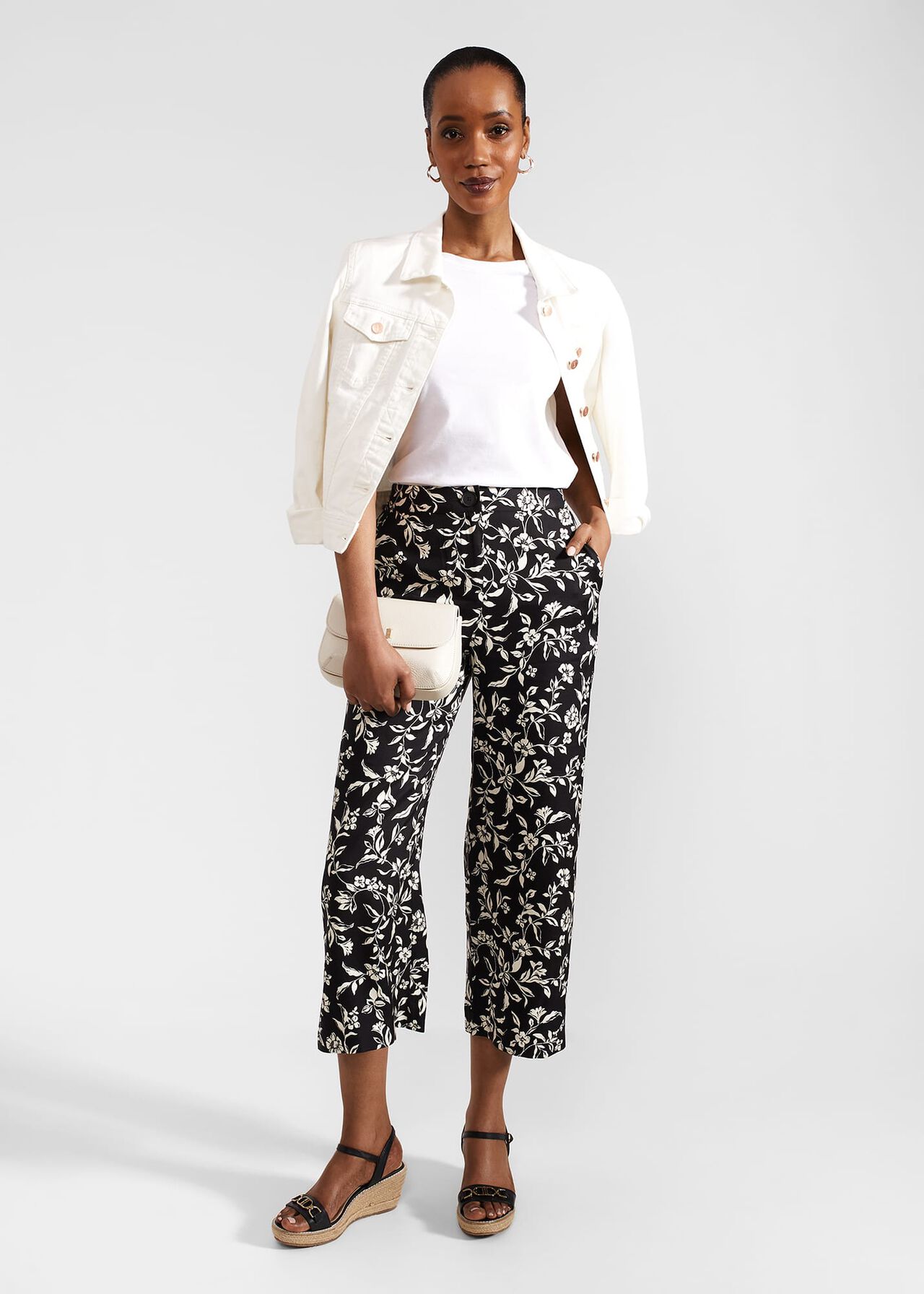 Eve Crop Trousers, Black Cream, hi-res