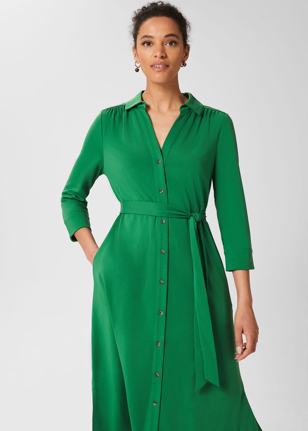 Christa Dress, Dark Green, hi-res