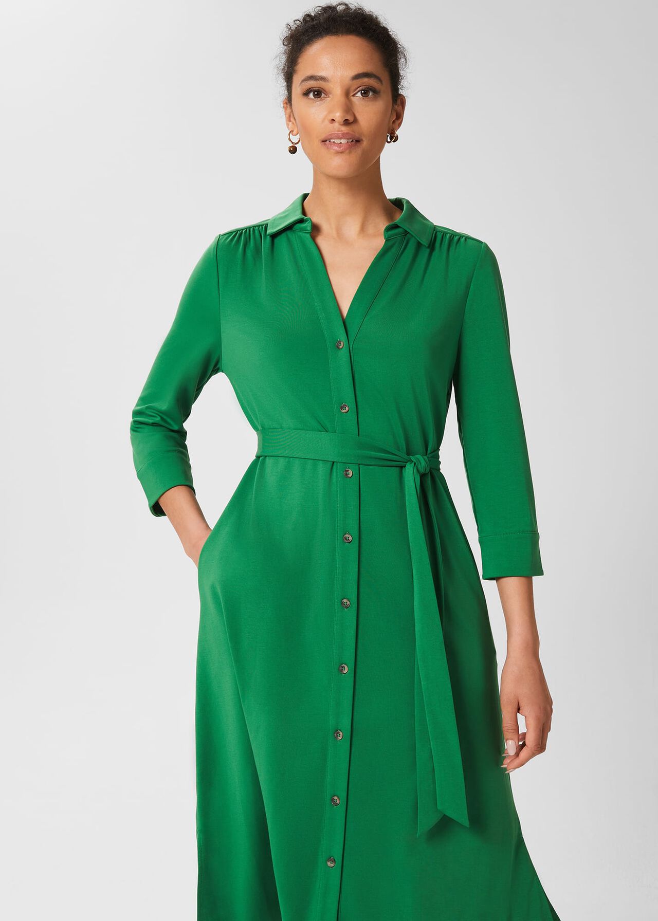Christa Dress, Dark Green, hi-res