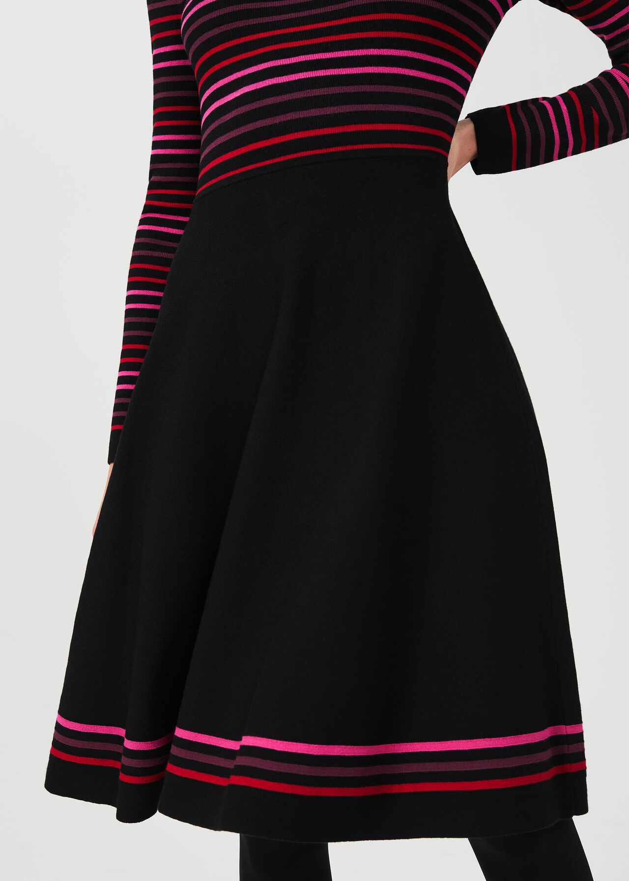 Gigi Knitted Dress, Black Multi, hi-res