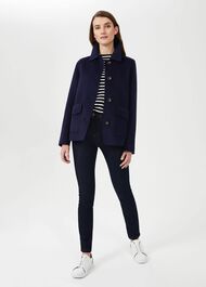 Leanna Wool Blend Double Face Coat, French Blue, hi-res