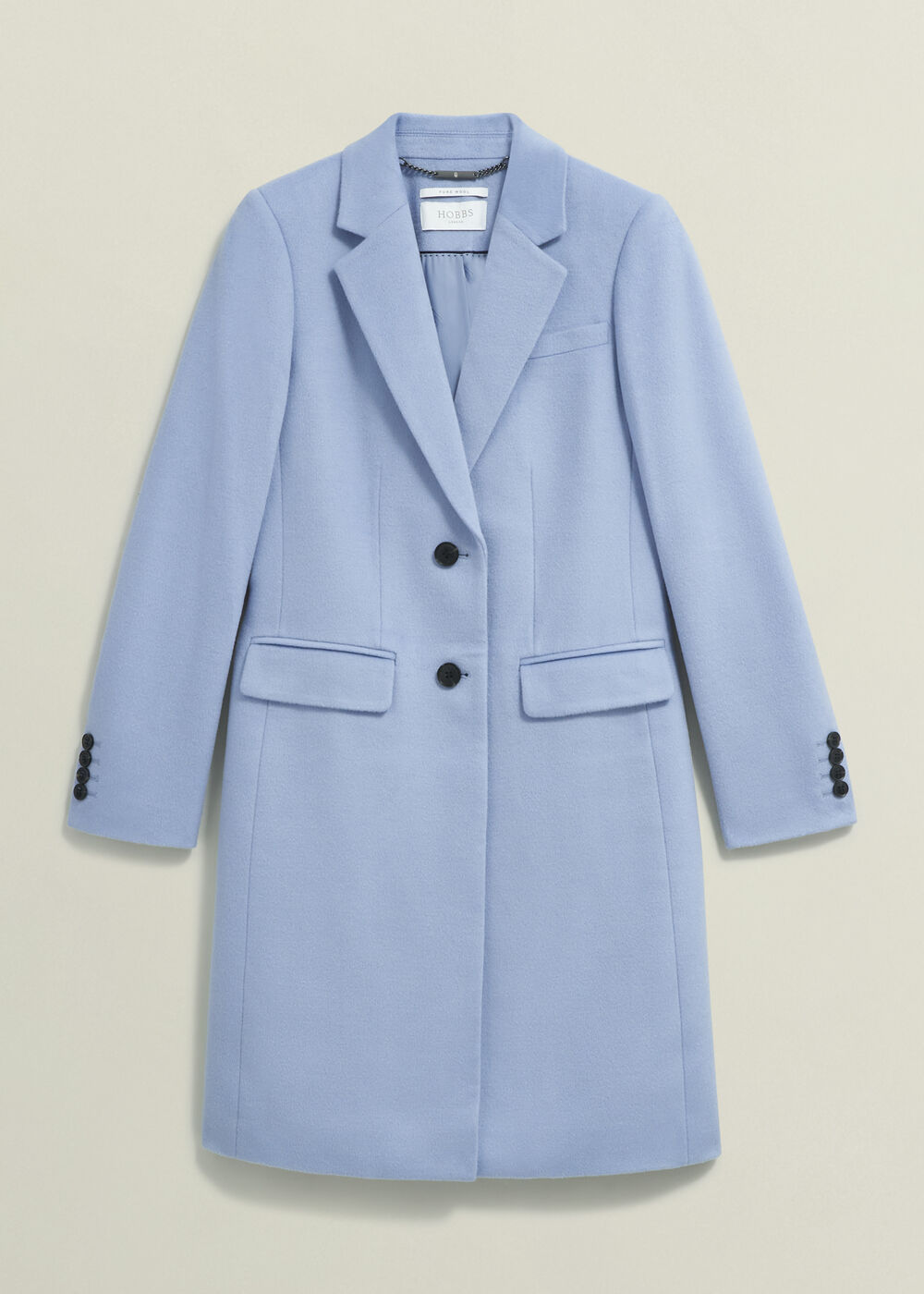 Petite Cavendish Wool Coat, Pale Blue, hi-res