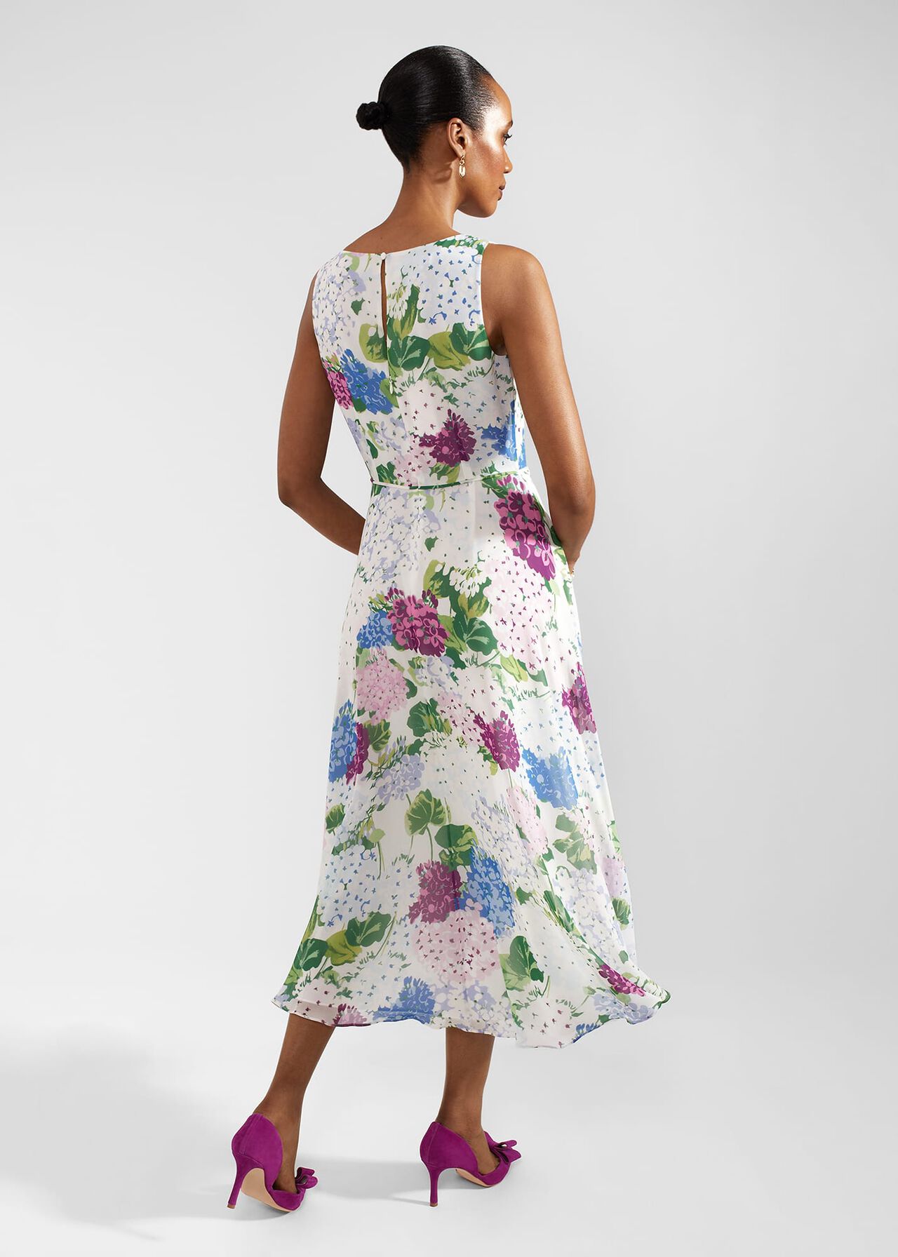 Petite Carly Floral Dress, Ivory Multi, hi-res