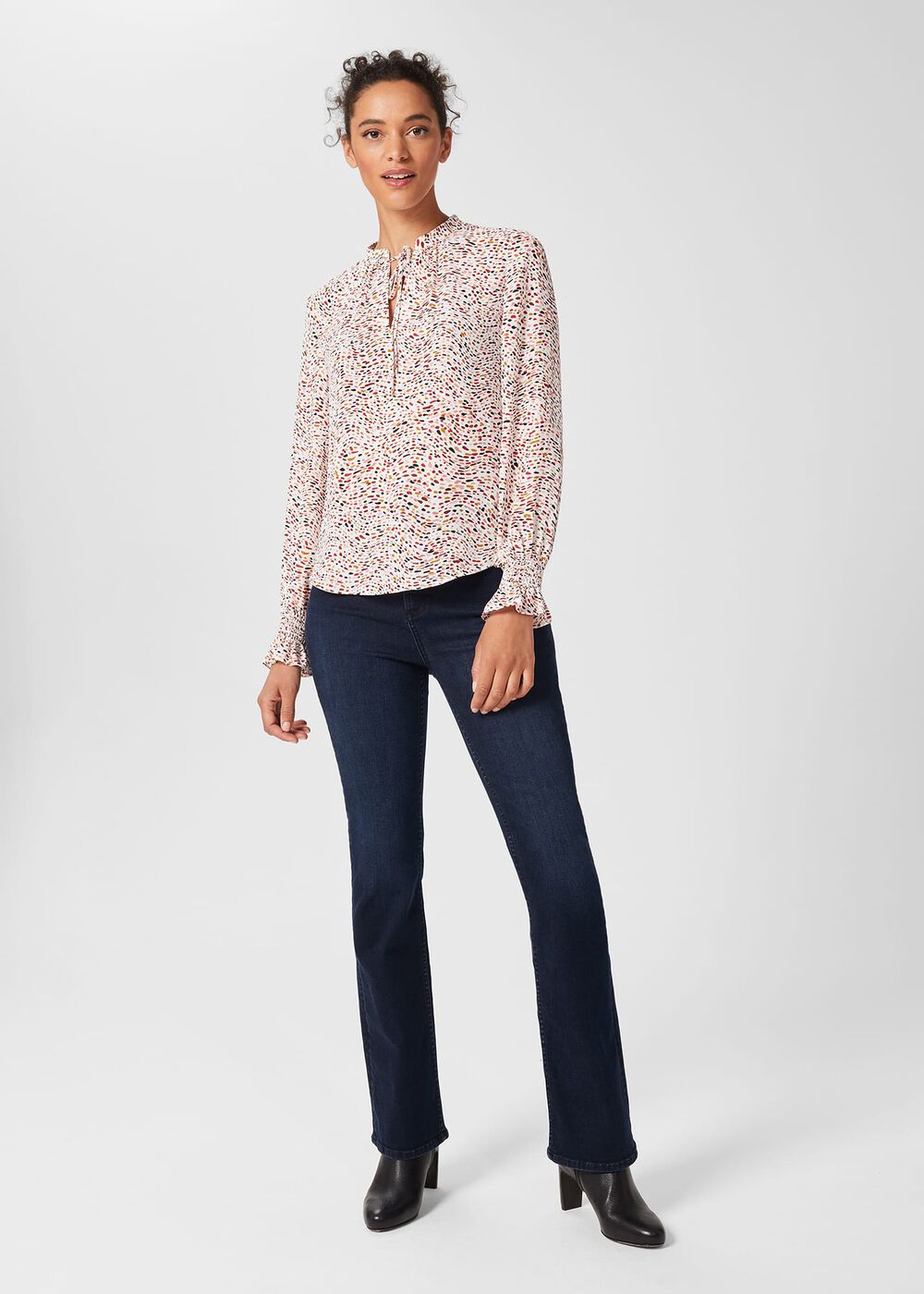 Aisha Blouse, Chalk Multi, hi-res