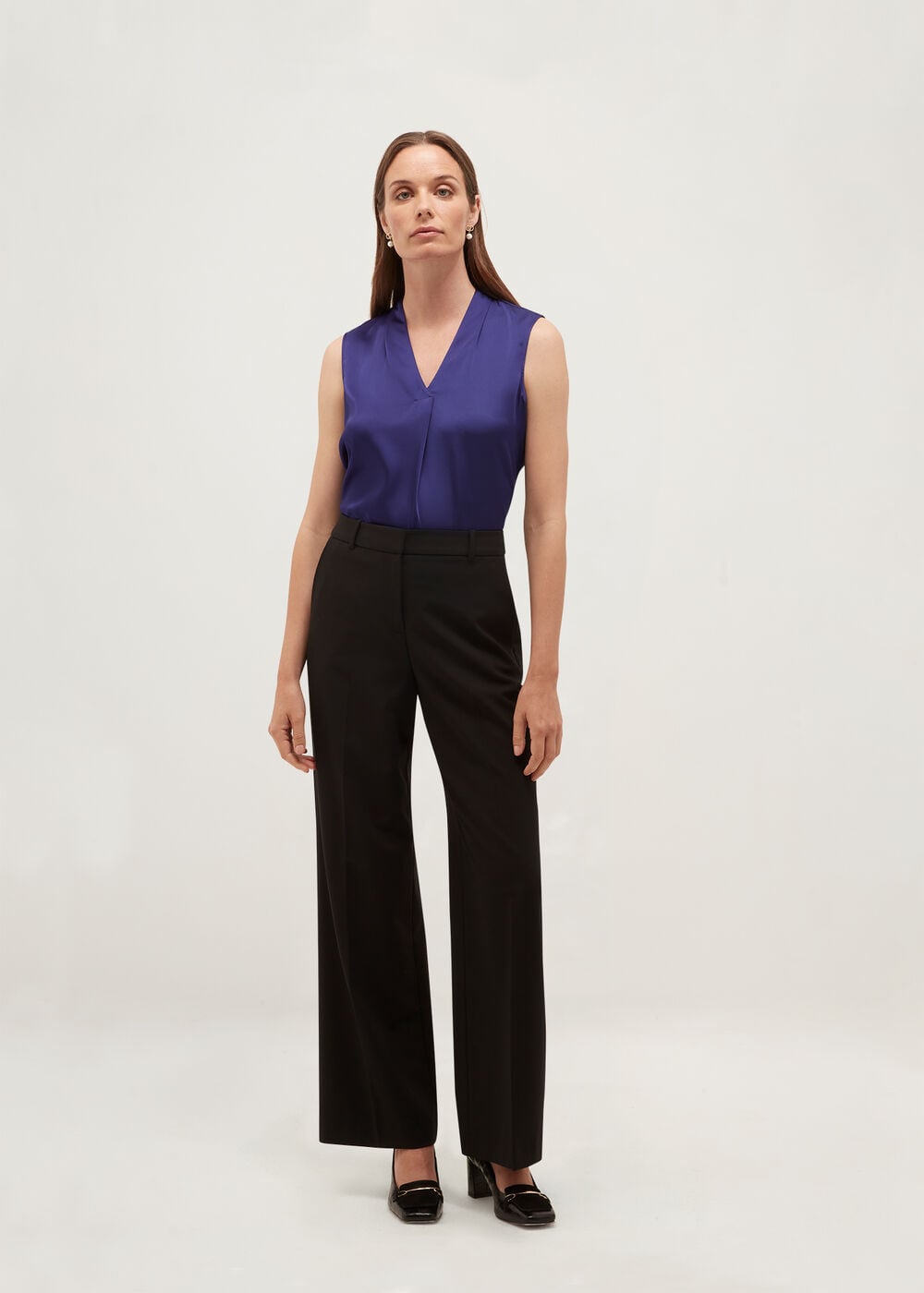 Nia Wide Leg Trousers With Wool