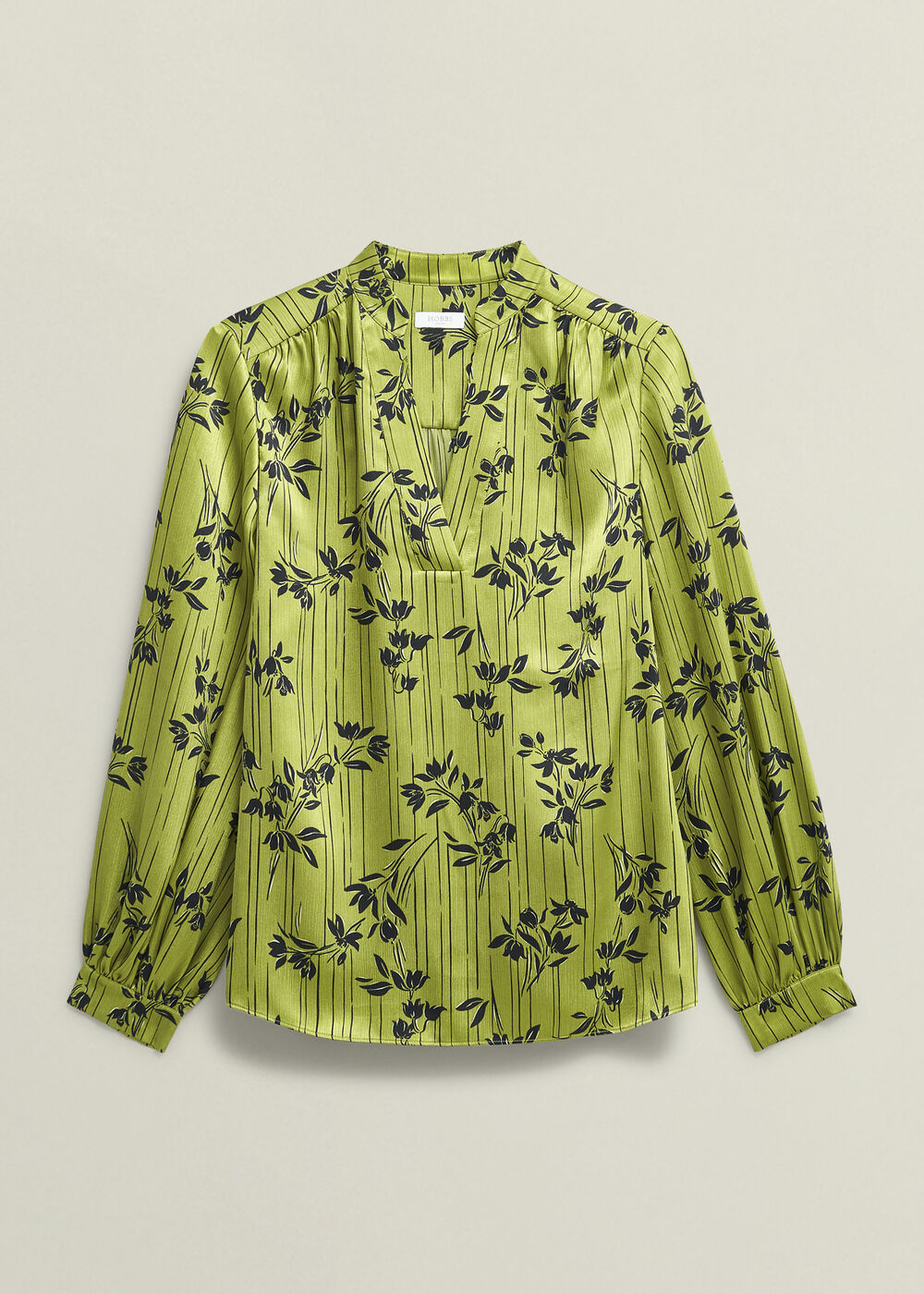 Fara Blouse, Green Navy, hi-res