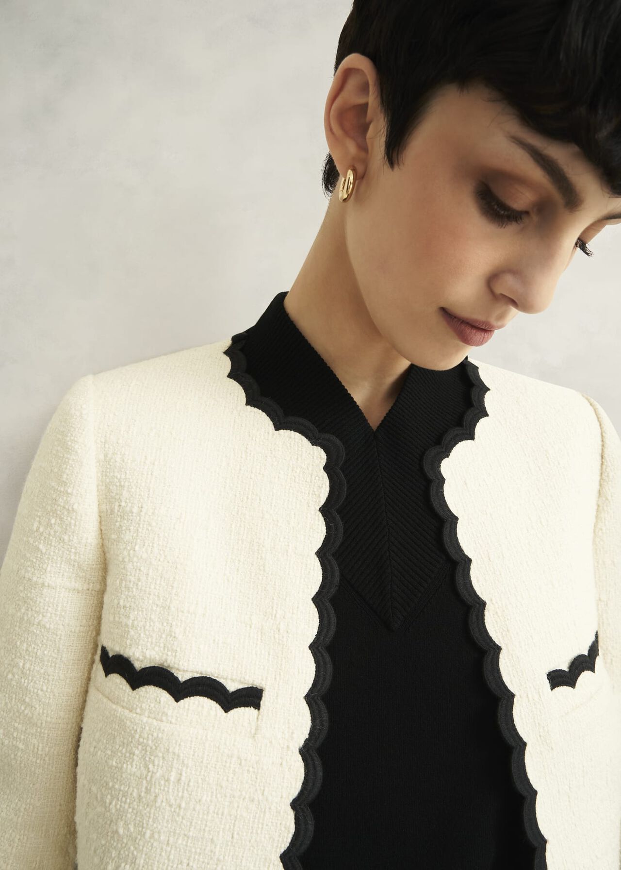 Laskett Boucle Jacket, Buttercream, hi-res