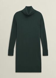Green Ava Knitted Sweater Dress, Ponderosa Green, hi-res