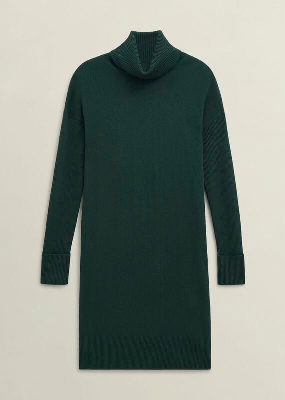 Green Ava Knitted Sweater Dress