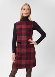 Margot Wool Dress, Raspberry Multi, hi-res