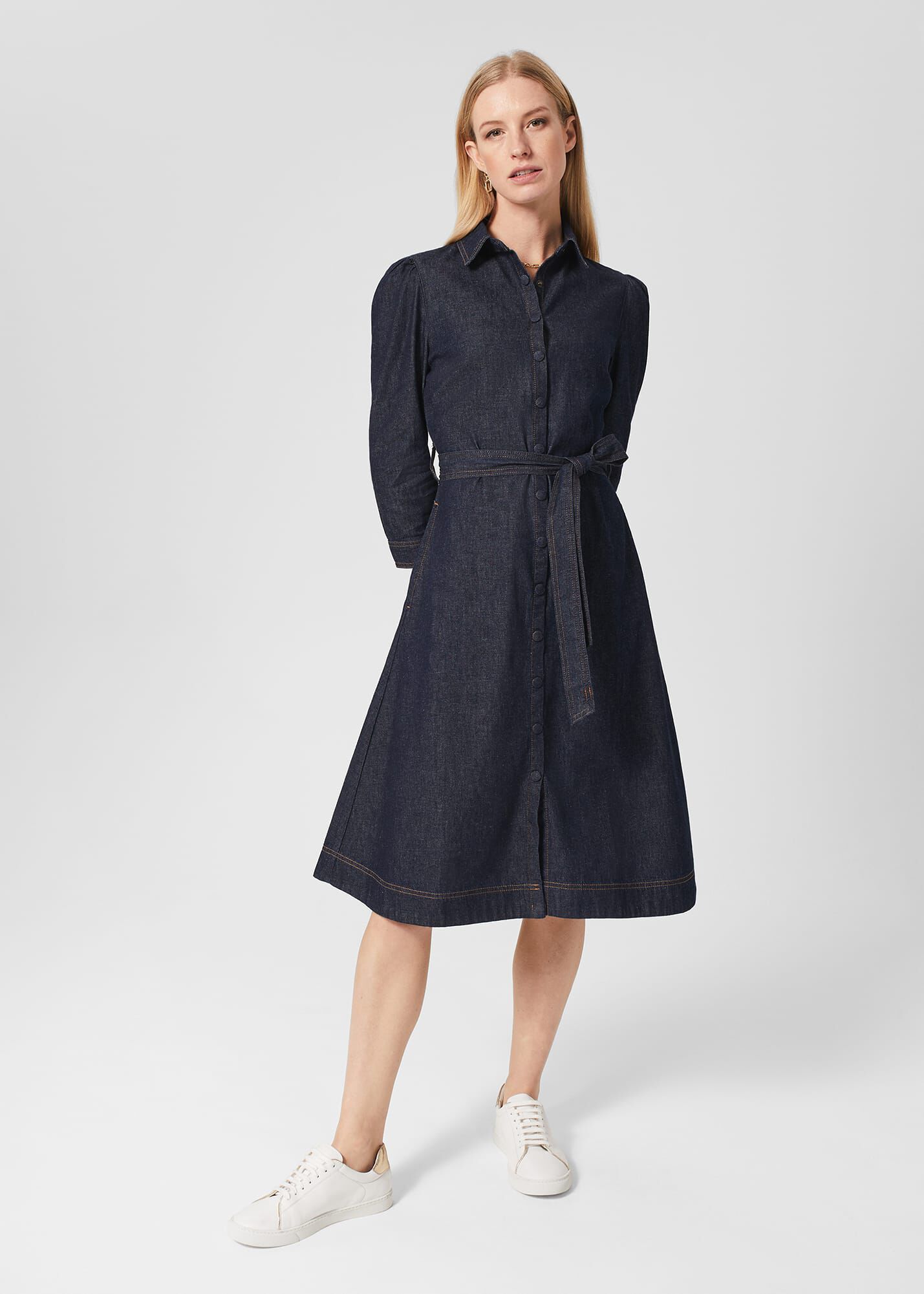 Denim polo dress online