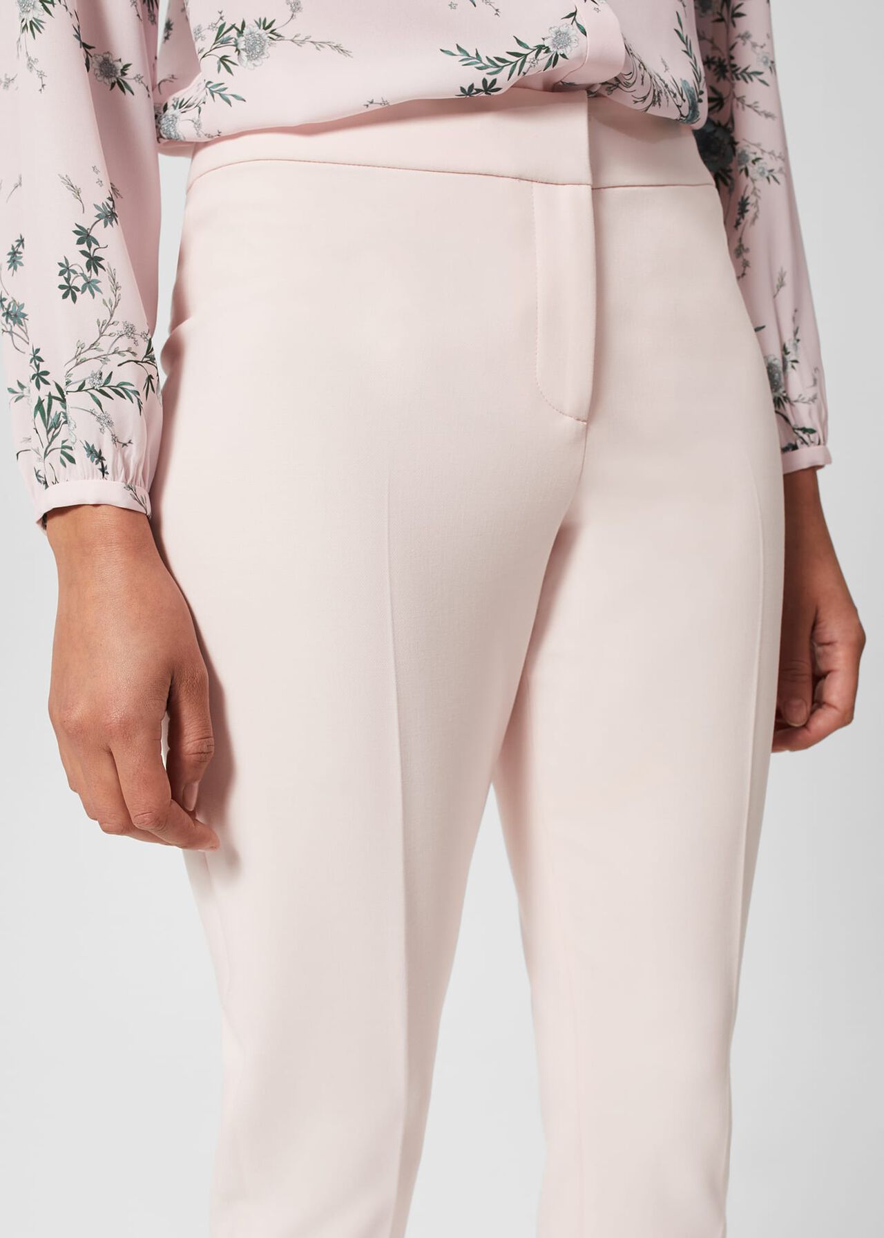 Kaia Slim Trousers, Pale Pink, hi-res