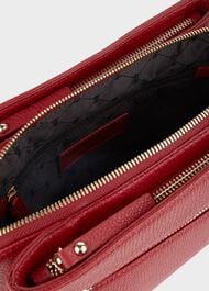Hadley Leather Cross Body Bag , Dark Cherry, hi-res
