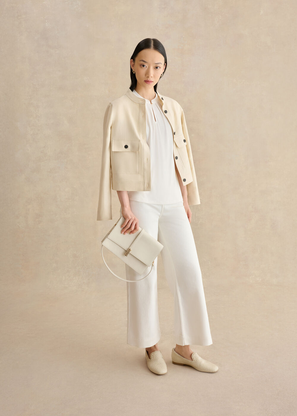 Lila Frill Sleeve Top, Ivory, hi-res