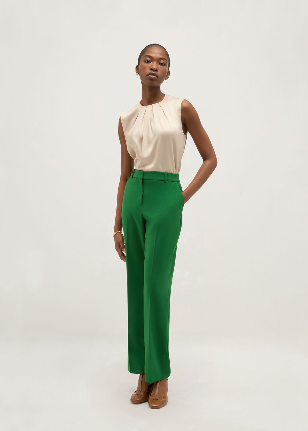 Petite Haley Straight Leg Trousers