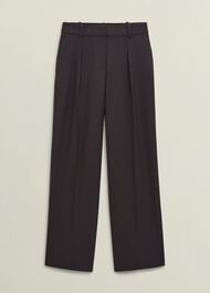 Clement Wide Trousers, Chocolate, hi-res