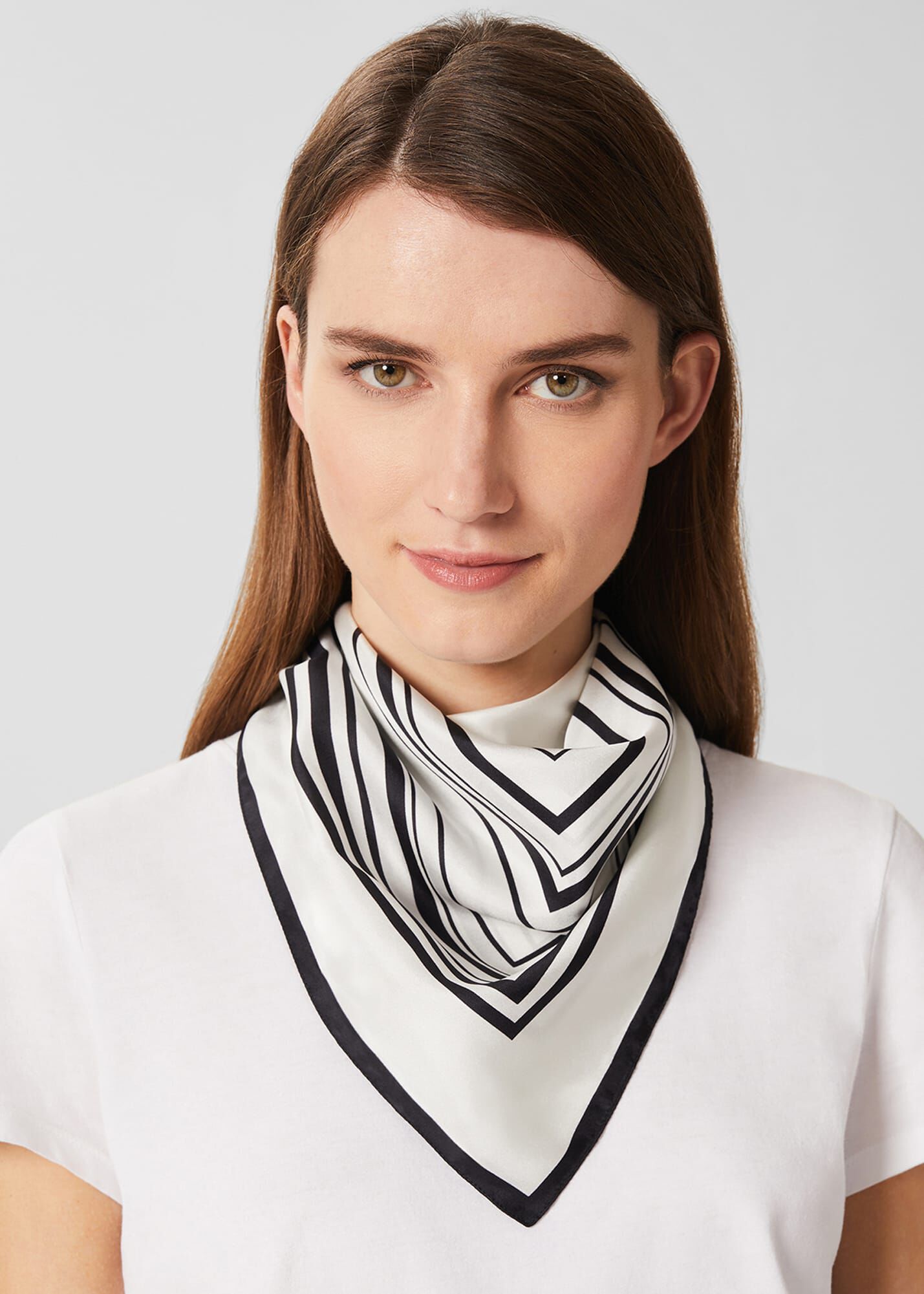 White silk scarf womens clearance