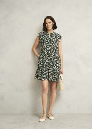 Green Floral Layla Mini Dress, Green Multi, hi-res