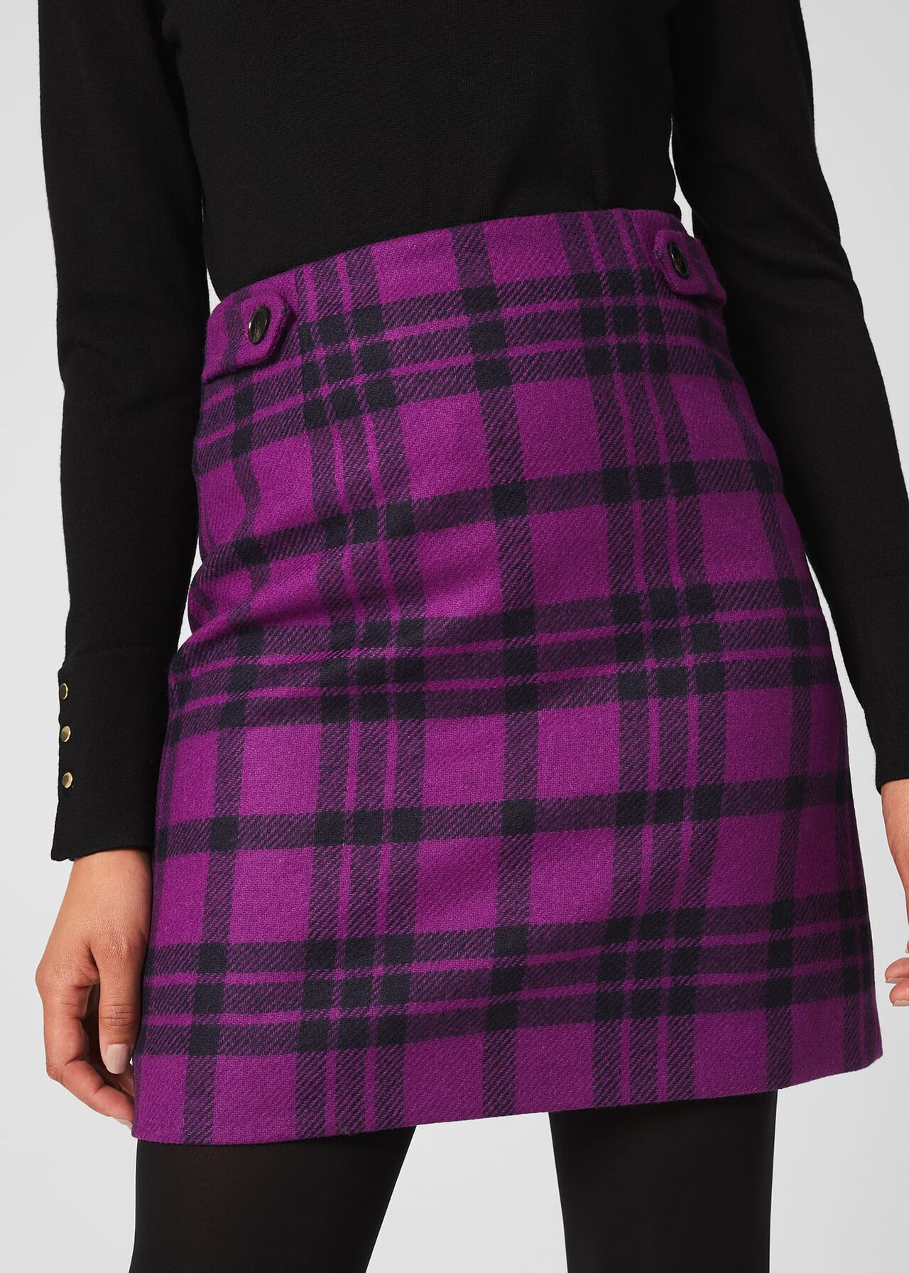 Maeve Wool Skirt , Purple Multi, hi-res