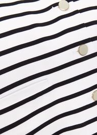 Uma Stripe Jacket, Ivory Navy, hi-res