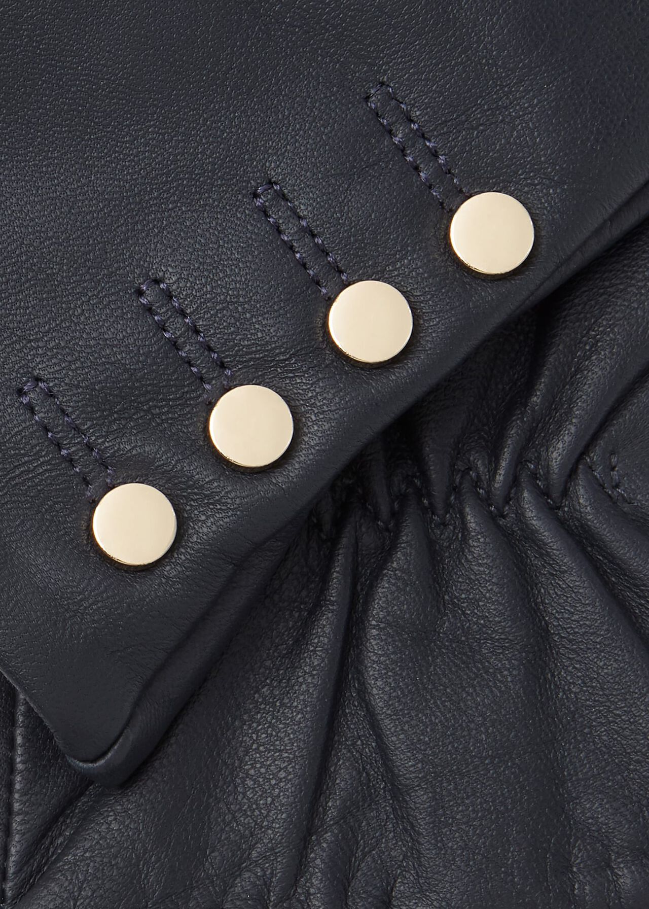 Sienna Leather Glove, Navy, hi-res