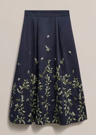 Annie Floral Embroidered Skirt, Midnight Multi, hi-res