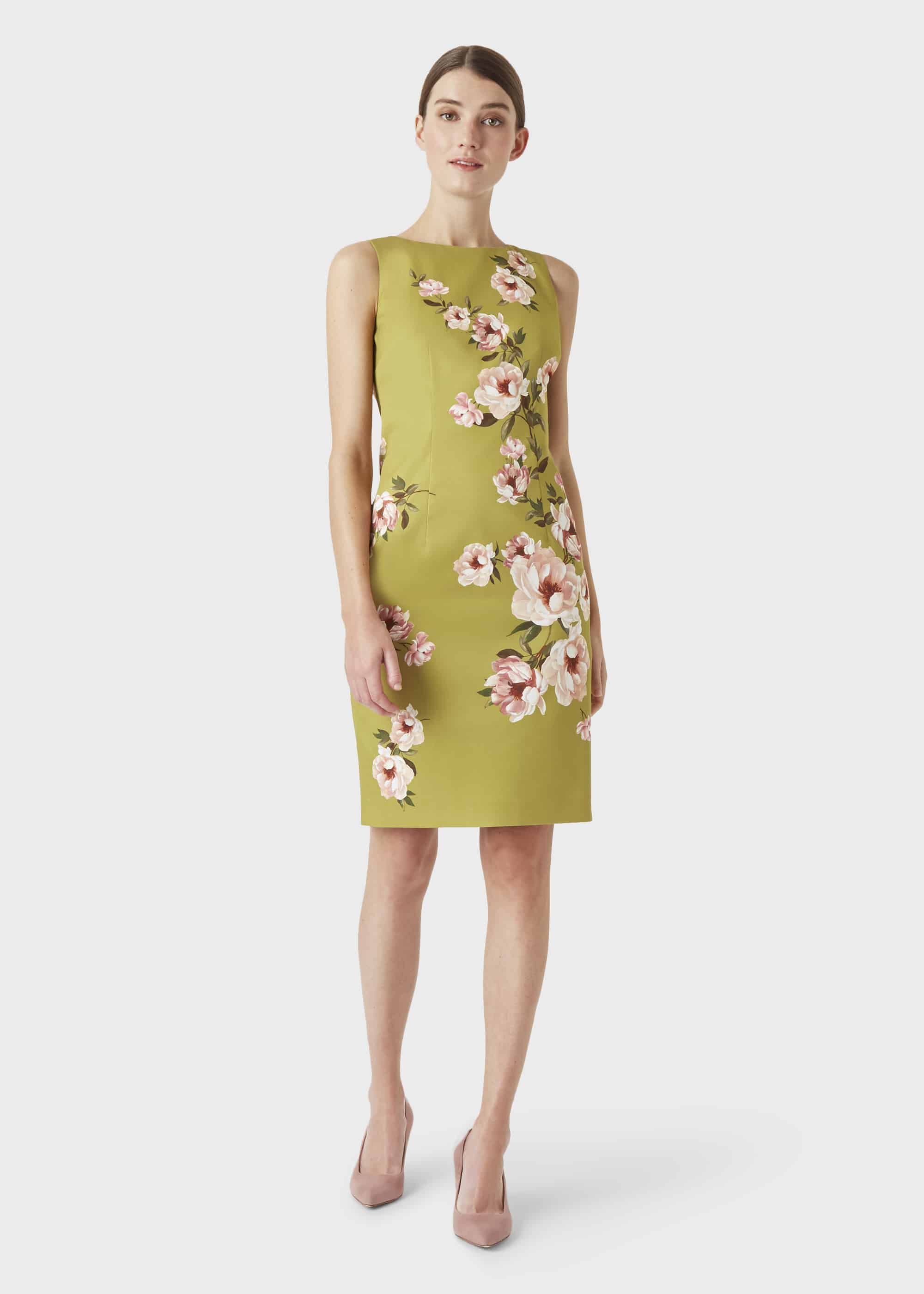 hobbs green floral dress