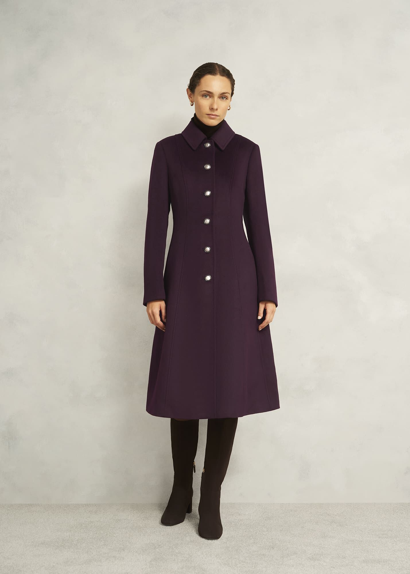 hobbs Iona Wool Coat Malbec Purple Online Sale Clothing