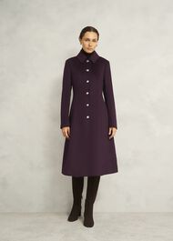Iona Wool Coat, Malbec Purple, hi-res
