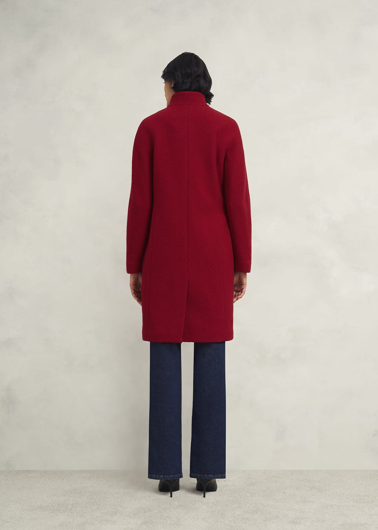 Imelda Wool Coat, Red, hi-res