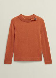 Talia Wool Cashmere Jumper, Topaz Orange, hi-res