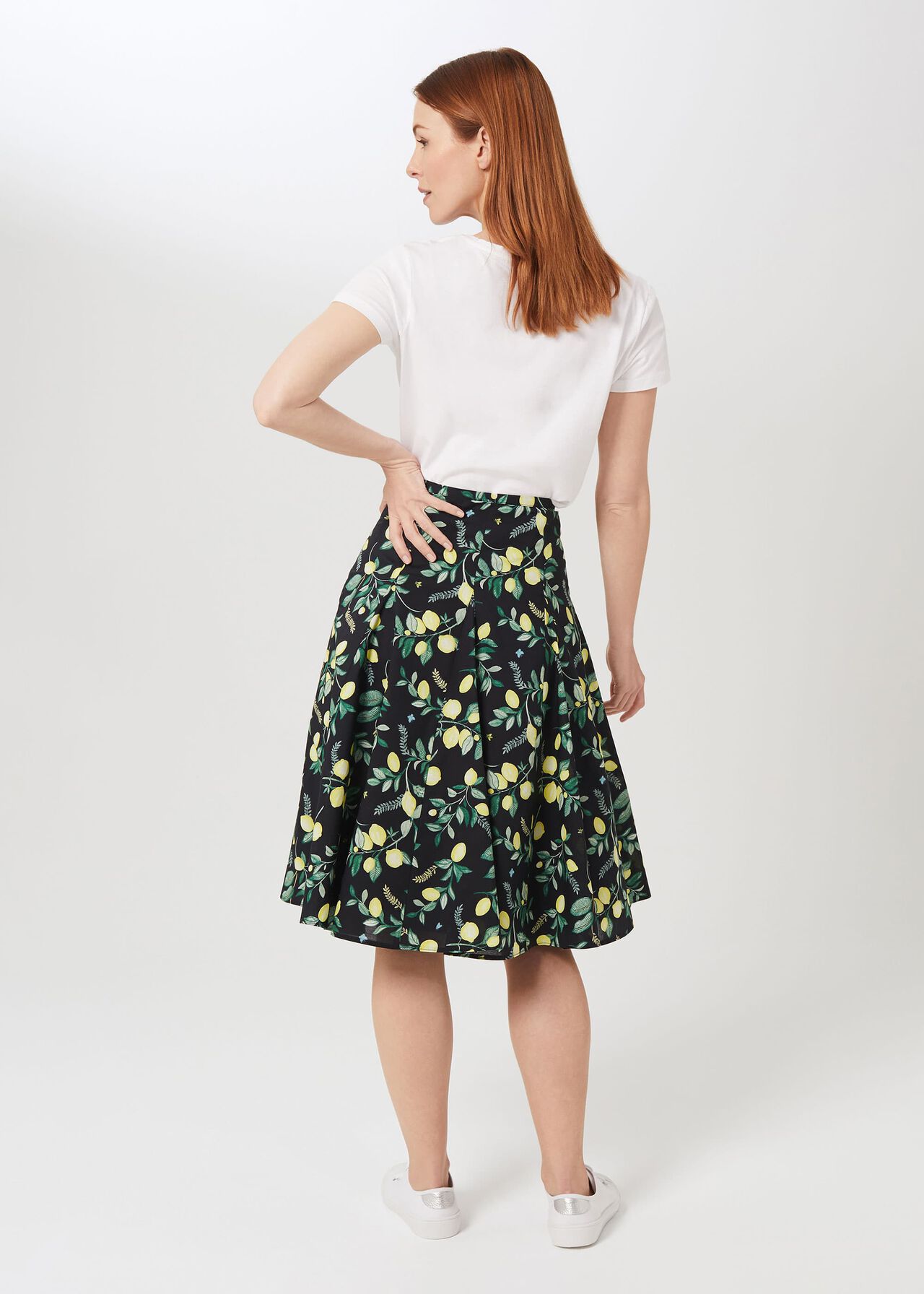 Melina Printed Skirt, Navy Multi, hi-res
