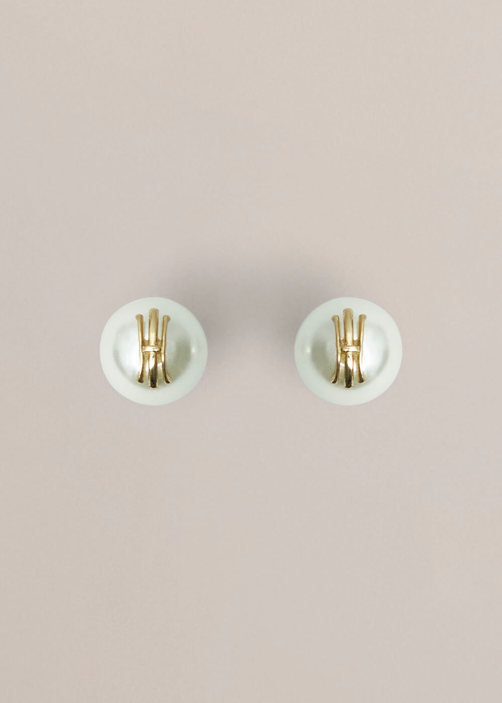 Bette Stud Earrings, Ivory Gold, hi-res