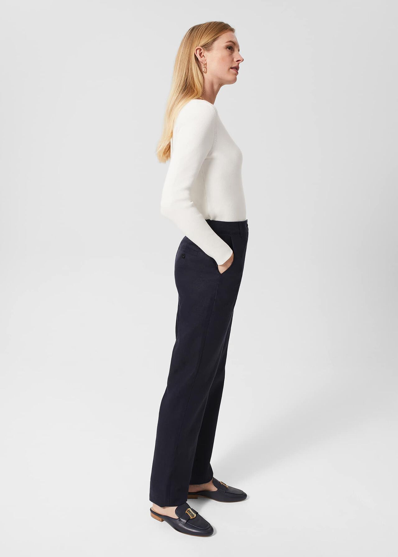 Dora Trousers, True Navy, hi-res