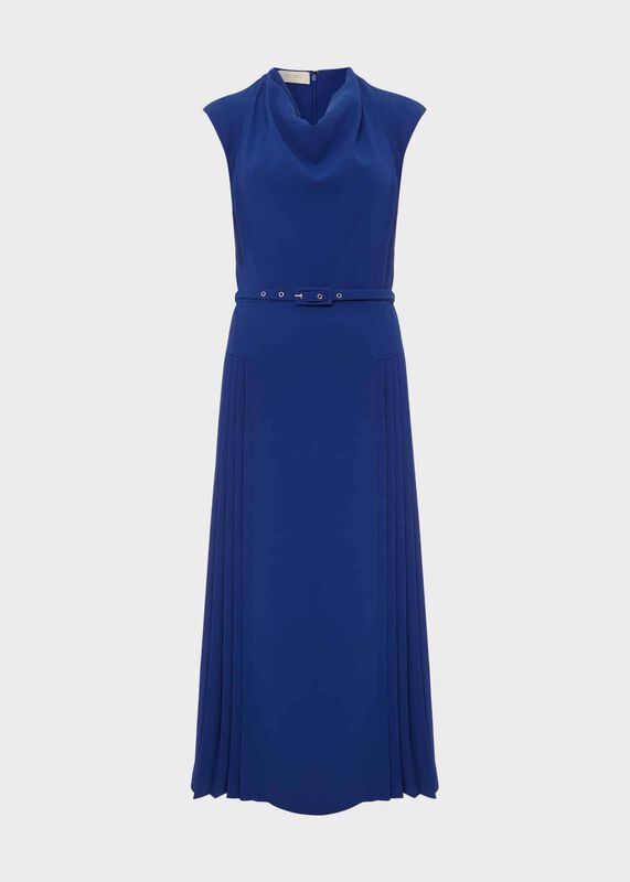pastel maxi dress Elegant Dress: Sunset Chiffon Beach Gown – Modish World Navy blue chalk stripe Embellished Dress Size:Large (Size 8-10)