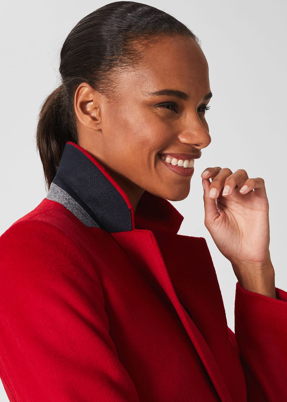 Tilda Wool Coat, Red, hi-res