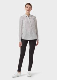 Meredith Shirt, Ivory Navy, hi-res