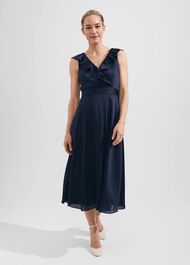 Romina Fit And Flare Dress, Navy, hi-res